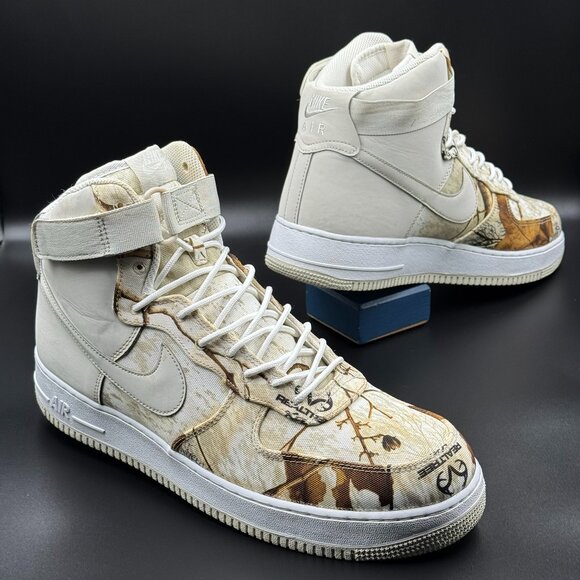 Realtree x Nike Air Force 1 High 'White Camo' - Picture 1 of 9